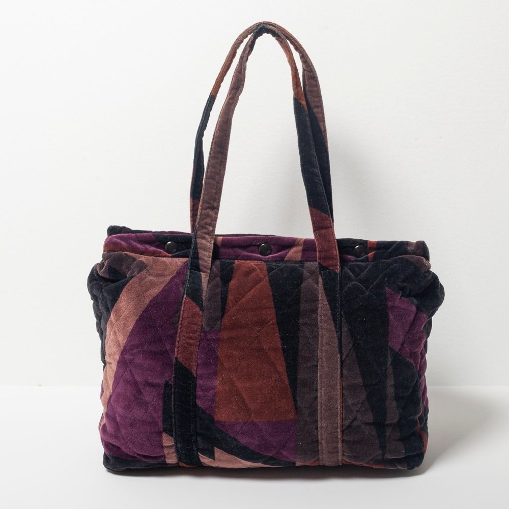 Vintage Printed Velvet Shoulder Bag